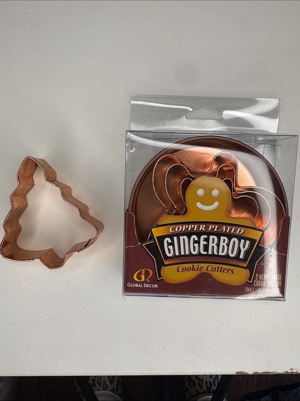 Copper-Plated Tree Cookie Cutters - Rose Copper Set
